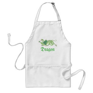 Dragon héraldique (vert) - tablier #2