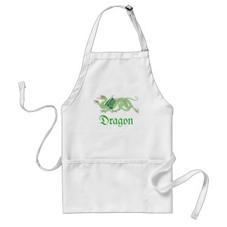 Dragon héraldique (vert) - tablier #2