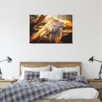 Dragon Iguana nom Fred Wrapped toile