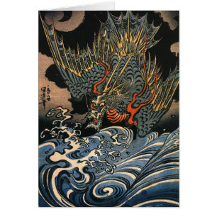 Dragon japonais peignant C. 1800's