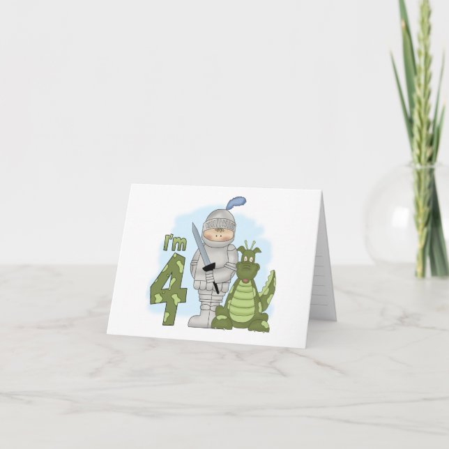 Dragon Knight 4th Birthday Fill-in Invitation (Devant)