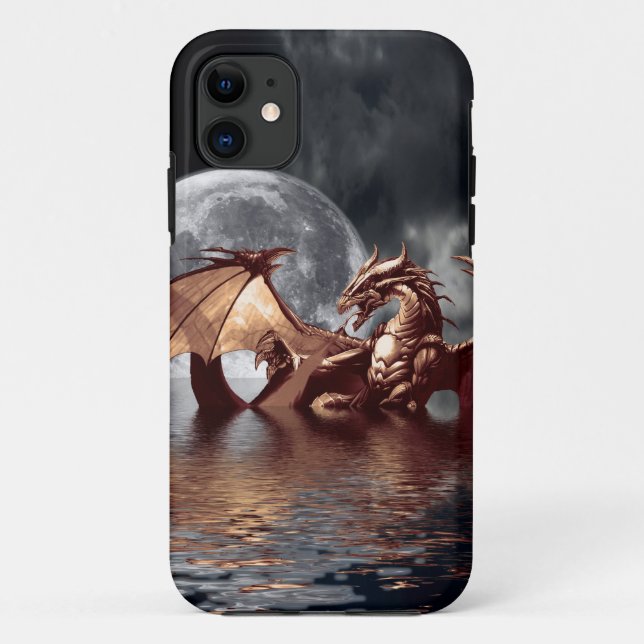 Dragon & Lune Imaginaire coque iphone mythique (Dos)