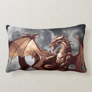Dragon & Lune Imaginaire Mythique Oreiller