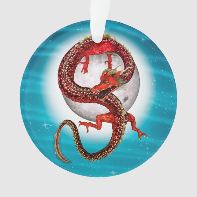 Dragon Lune Rouge Fantastique Artistique (devant)
