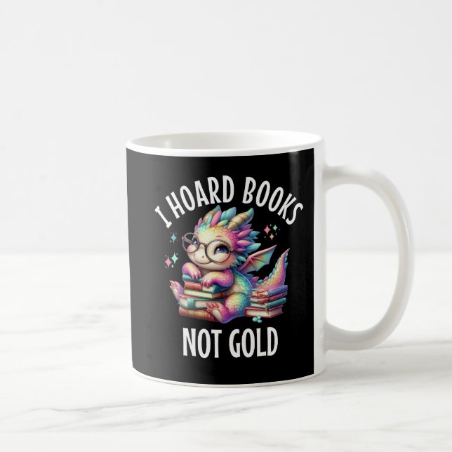 Dragon mignon avec livre Lecture café Mug (Droite)