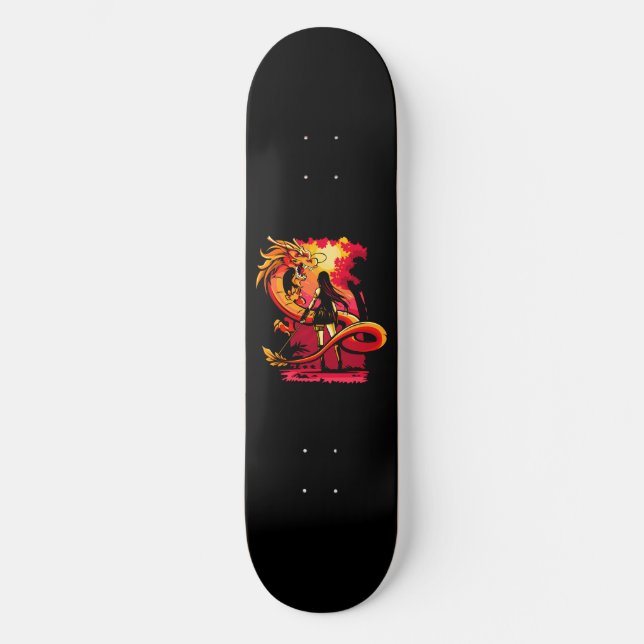 Dragon Ninja Girl Skateboard Deck (Recto)