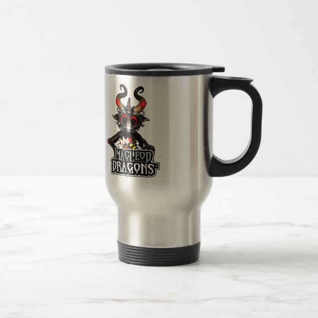 Dragon noir de DM 15 onces. Tasse de voyage (Droit)