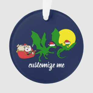 Dragon Reindeer Vol Père Noël Sleigh Noël