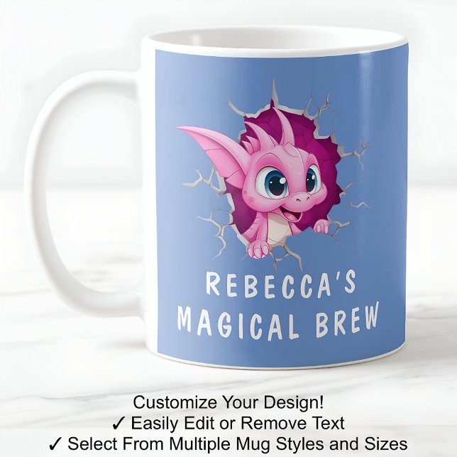 Dragon Rose Dans Une Tasse ! Fantaisie De Dragon B (Créateur téléchargé)