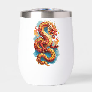 Dragon Rouge Chinois Illustration Fougueuse-67561