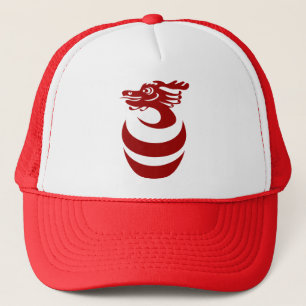 Dragon rouge dans le casquette d'oeufs