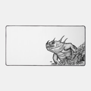 Dragon sur le Rocher, design noir et blanc