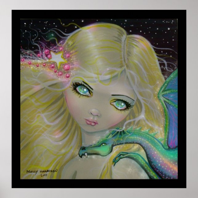 Dragon sur mon épaule Fantasy Dragon Fairy Affiche (Devant)