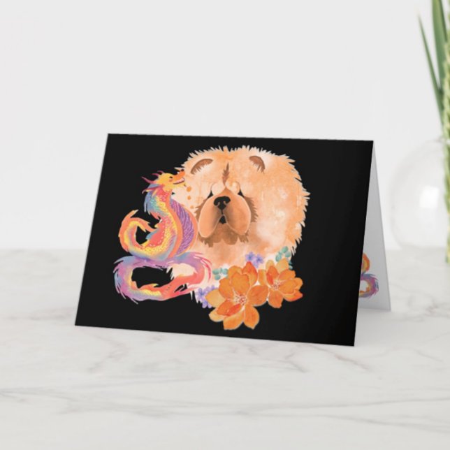 DRAGON-TALEZ Carte d'Art Chow Année du Dragon (Créateur téléchargé)