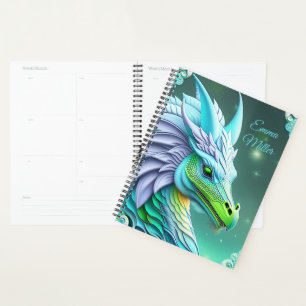 Dragon turquoise, digital art fantasmagorique
