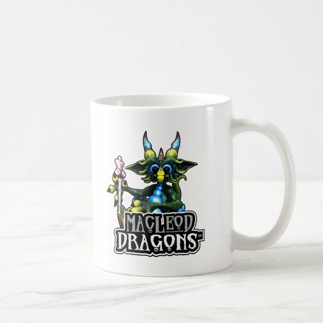 Dragon vert 11oz de trésor de DM. Tasse (Droite)