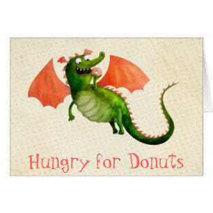 Dragon vert avec le beignet