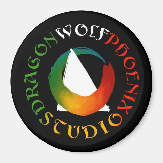 Dragon Wolf Phoenix Studio Magnet (Devant)