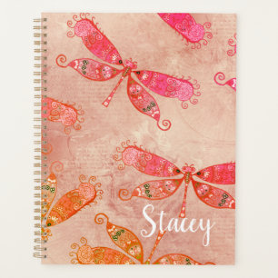 Dragonflies Boho en rose