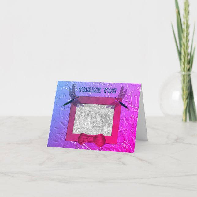 Dragonflies Carte de remerciements photo personnal (Devant)