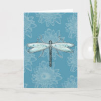 Dragonflies, Damselflies & Fleurs Cartes de Voeux