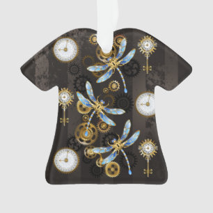 Dragonflies de Steampunk sur arrière - plan rayé b