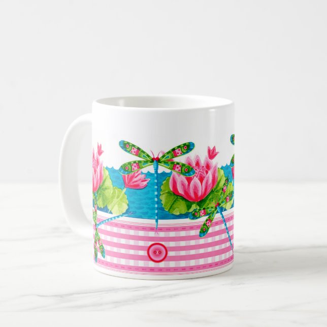 Dragonflies et Lilies Mug (Devant gauche)