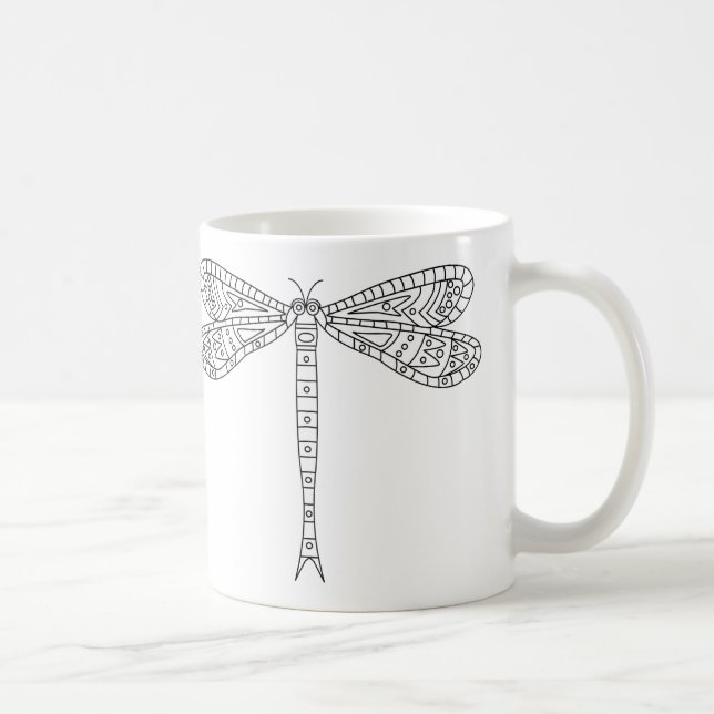 Dragonflies et Lilies Mug 2 à Peindre (Droite)