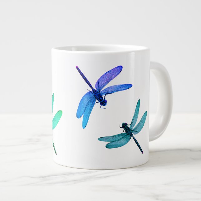 Dragonflies Mug de café géant 20oz (Devant droit)