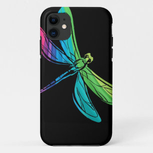Dragonfly arc-en-ciel sur Coque noir coque iphone