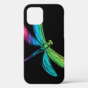 Dragonfly arc-en-ciel sur Coque noir coque iphone