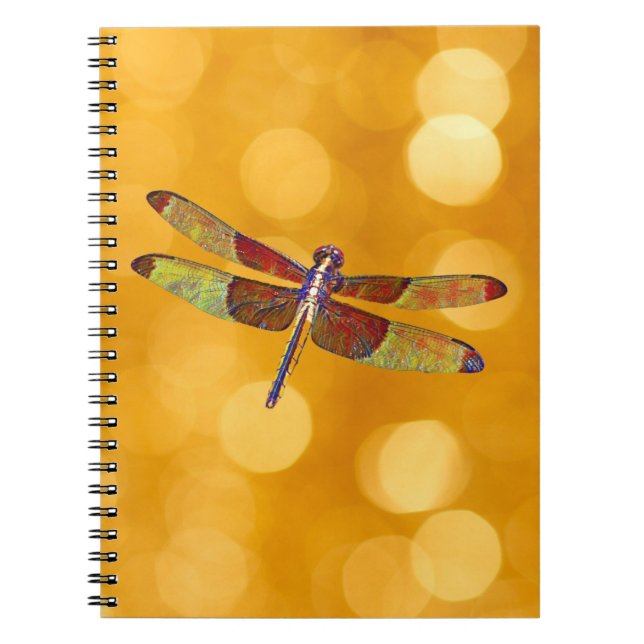 Dragonfly Art sur le Carnet Gold Journal (Devant)