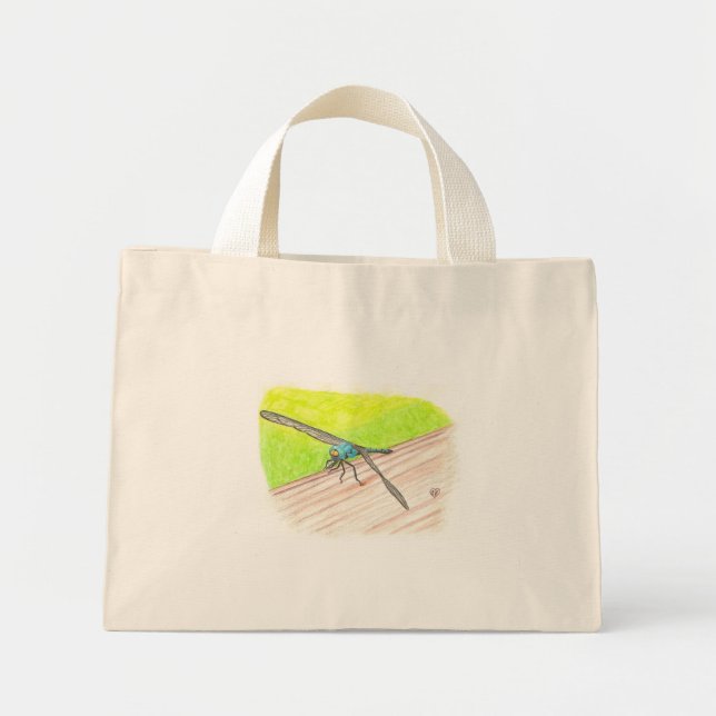 Dragonfly en aquarelle, sacs en toile (Devant)