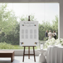 Dragonfly Mariage 8 Table Seed Chart Boar en mouss