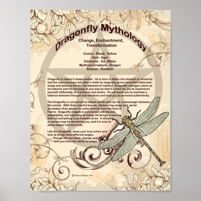 DRAGONFLY MYTHOLOGIE POSTER (Devant)