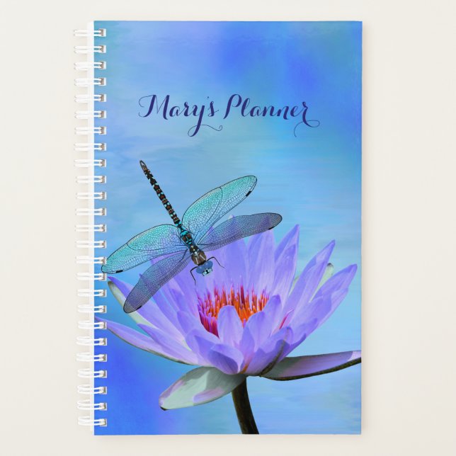 Dragonfly on Water Lily Planner (Devant)