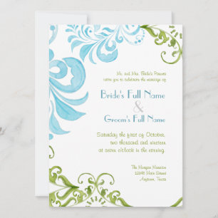 Dragonfly Swirls Aquarelle mariage invitations