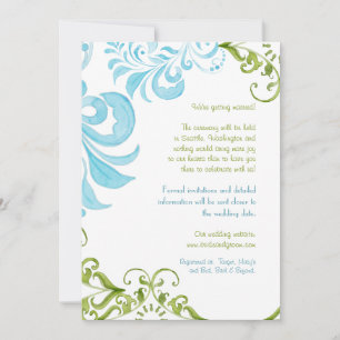 Dragonfly Swirls Scroll Chic Floral Invitation mod