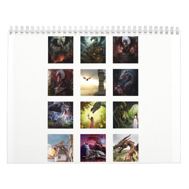 Dragons A Plenty 12 mois Calendrier (Protection)