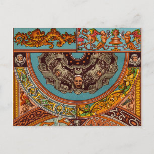 Dragons et carte postale de gargouilles