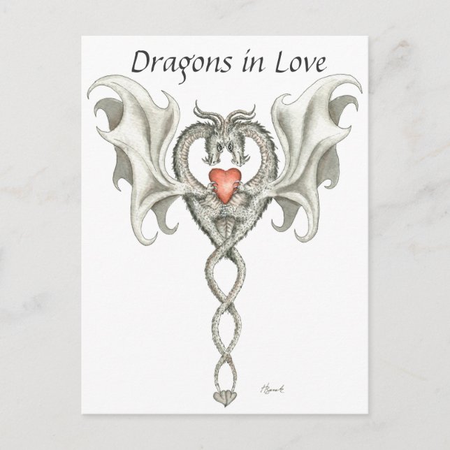 Dragons in Love - carte postale (Devant)
