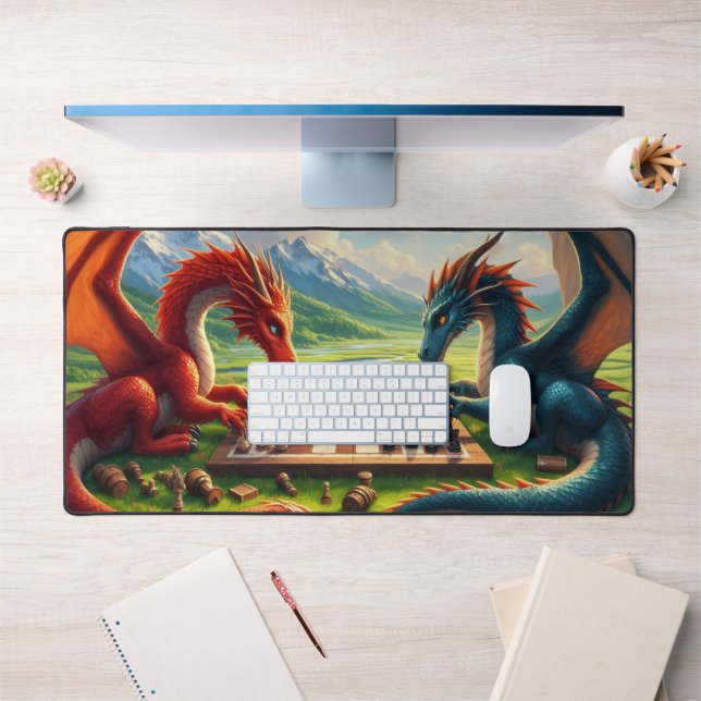 Dragons jouant aux échecs le dimanche après-midi (Bureau 1)