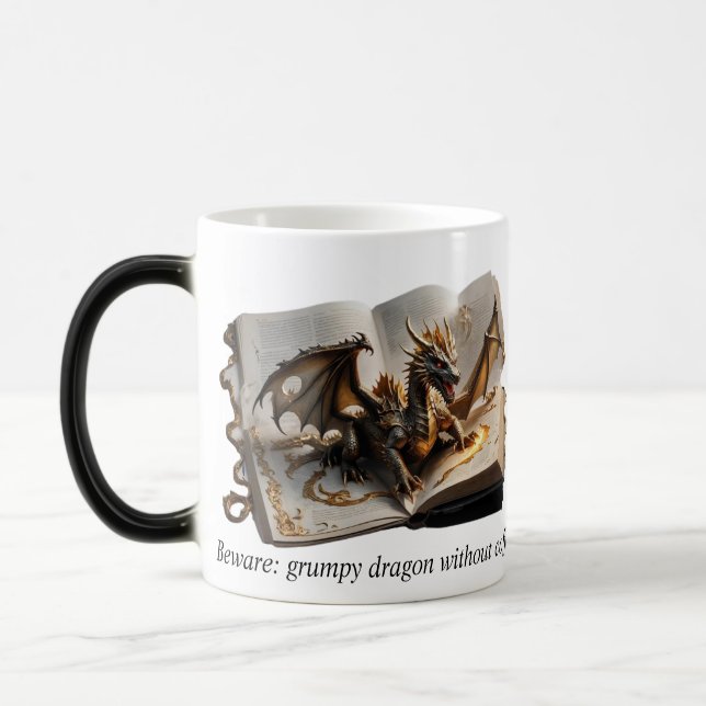 "Dragon's Morning Brew" Magic Reveal Mug – Dual (Gauche)