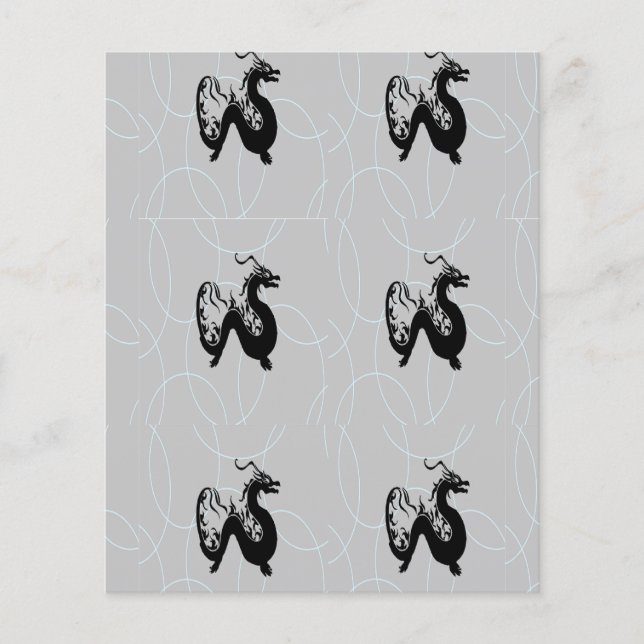 Dragons noirs sur gris (Devant)