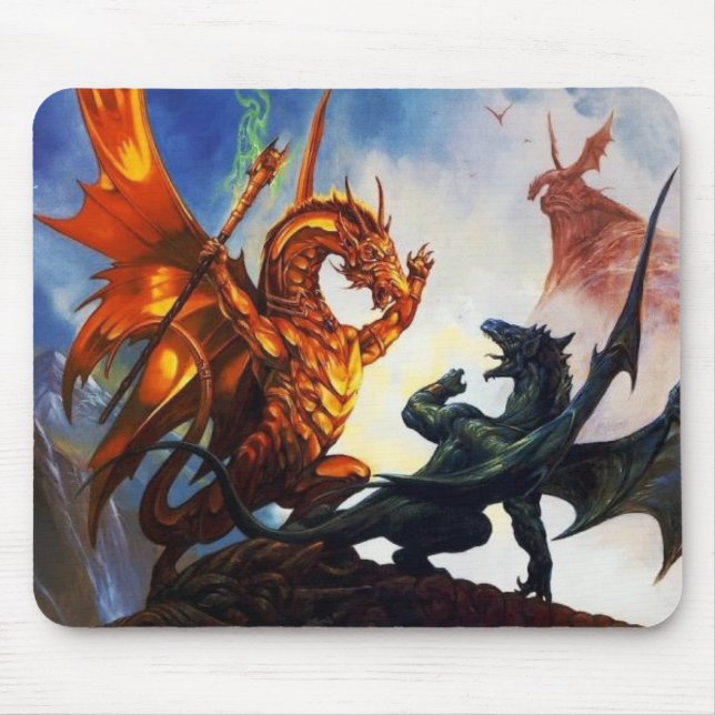 Dragons sur un tapis de souris (Devant)