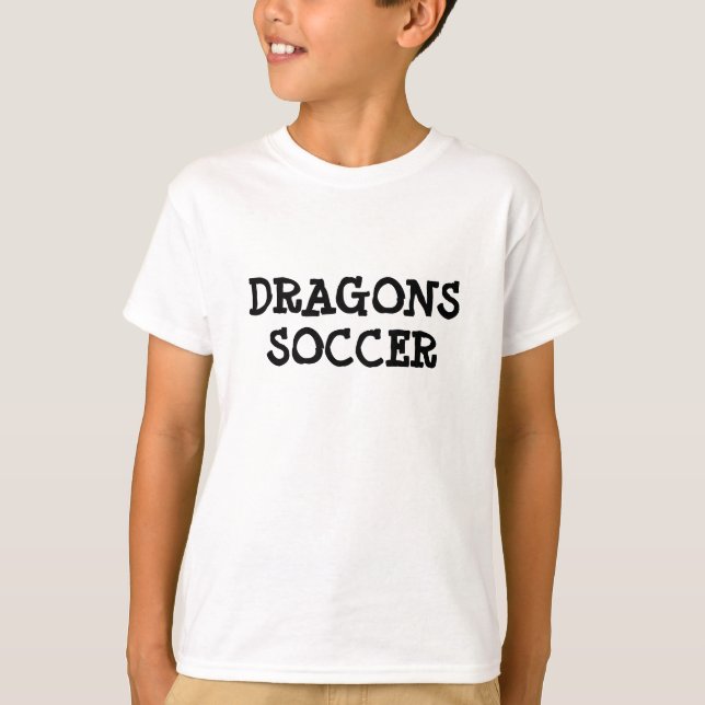 DRAGONS, T-SHIRT DE BLANC DU FOOTBALL (Devant)