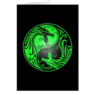 Dragons, vert et noir de Yin Yang