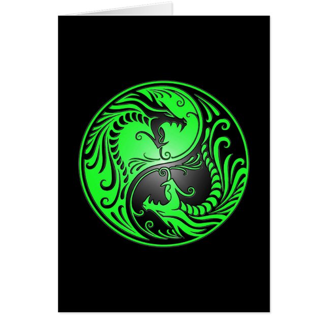 Dragons, vert et noir de Yin Yang (Devant)