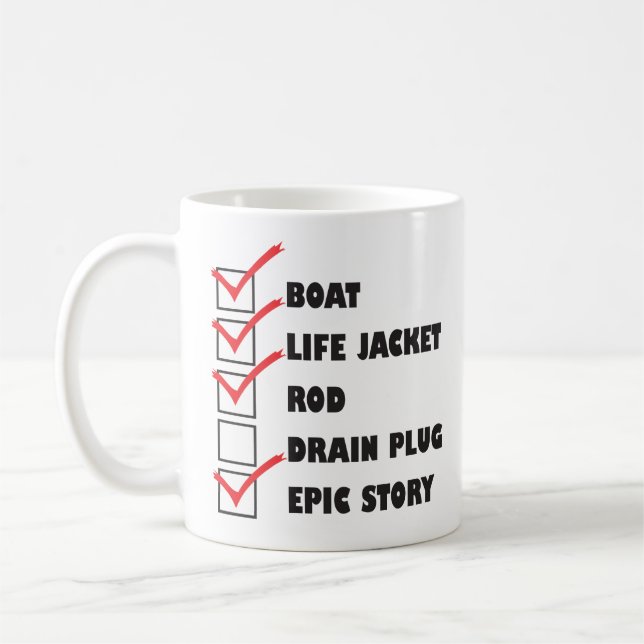 Drain Plug Funny Boat Epic Story Mug (Gauche)