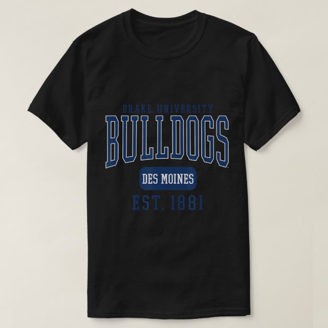 Drake University Bulldogs Est. Date T-shirt (Design devant)